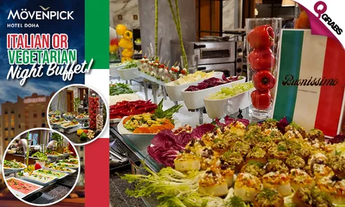 Italian or Vegetarian Night Buffet at Mövenpick Hotel Doha!